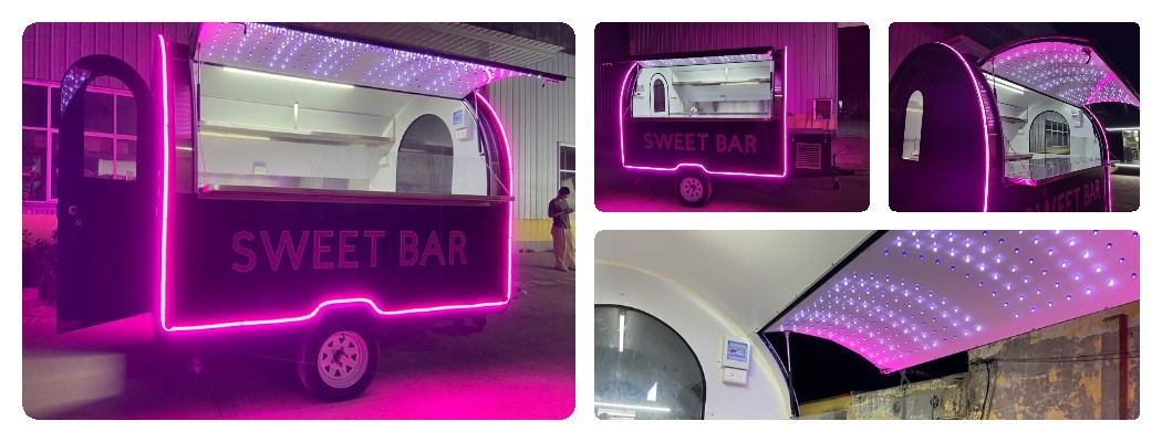 food trailer lighting bar for mobile bar
